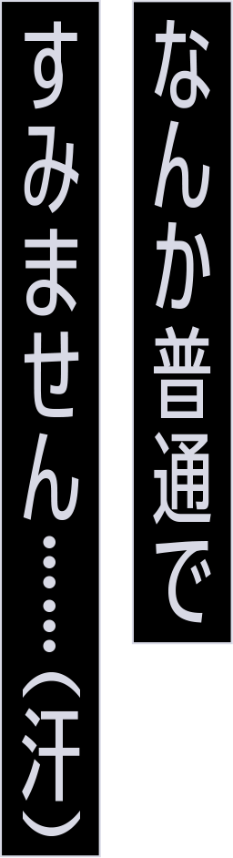 キャッチコピー：なんか普通ですみません……（汗）